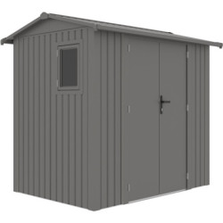 Abri 4,08m² en acier galvanisé 0,4mm Roka avec fixations dalle - X-Métal