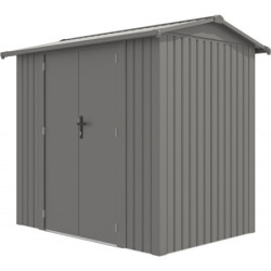 Abri 4,08m² en acier galvanisé 0,4mm Roka avec fixations dalle - X-Métal