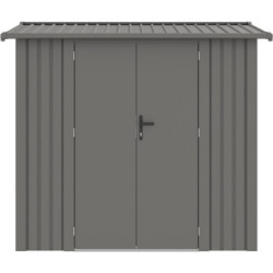 Abri 4,08m² en acier galvanisé 0,4mm Roka avec fixations dalle - X-Métal