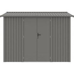 Abri 7,1m² en acier galvanisé 0,4mm Roka avec fixations dalle - X-Métal