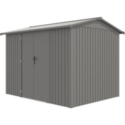 Abri 7,1m² en acier galvanisé 0,4mm Roka avec fixations dalle - X-Métal