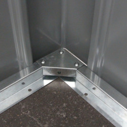 Abri 7,1m² en acier galvanisé 0,4mm Roka avec fixations dalle - X-Métal