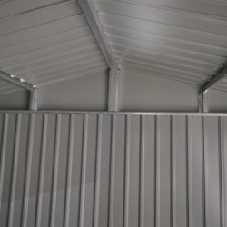 Abri 7,1m² en acier galvanisé 0,4mm Roka avec fixations dalle - X-Métal