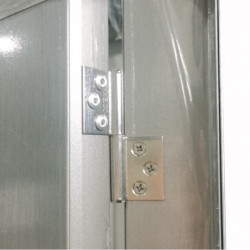 Abri 7,1m² en acier galvanisé 0,4mm Roka avec fixations dalle - X-Métal