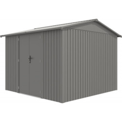 Abri 9m² en acier galvanisé 0,4mm Roka avec fixations dalle - X-Métal