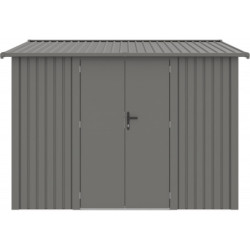 Abri 9m² en acier galvanisé 0,4mm Roka avec fixations dalle - X-Métal