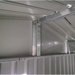 Abri 9m² en acier galvanisé 0,4mm Roka avec fixations dalle - X-Métal