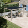 Pergola autoportante alu aspect bois et lames orientable 3x4m Ombrea