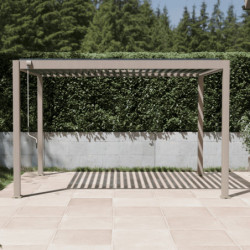 Pergola autoportante alu aspect bois et lames orientable 3x4m Ombrea