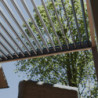 Pergola autoportante alu aspect bois et lames orientable 3x4m Ombrea