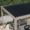 Pergola autoportante alu aspect bois et lames orientable 3x4m Ombrea