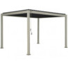 Pergola autoportante alu aspect bois et lames orientable 3x4m Ombrea