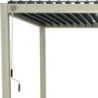 Pergola autoportante alu aspect bois et lames orientable 3x4m Ombrea
