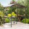 Abri pour BBQ 3,6m² en aluminium anthracite - DCB Garden