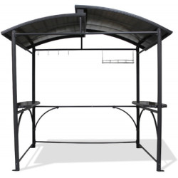 Abri pour BBQ 3,6m² en aluminium anthracite - DCB Garden