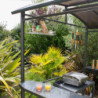 Abri pour BBQ 3,6m² en aluminium anthracite - DCB Garden