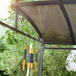 Abri pour BBQ 3,6m² en aluminium anthracite - DCB Garden
