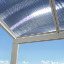 Pergola 9m² en aluminium blanc + polycarbonate CIELO DCB Garden