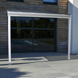 Pergola 9m² en aluminium blanc + polycarbonate CIELO DCB Garden