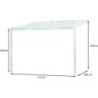 Pergola 9m² en aluminium blanc + polycarbonate CIELO DCB Garden
