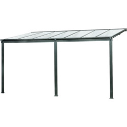 Pergola 13m² en aluminium noir + polycarbonate CIELO DCB Garden