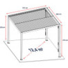 Pergola TRAMONTO - DCB Garden avec lames orientables blanches