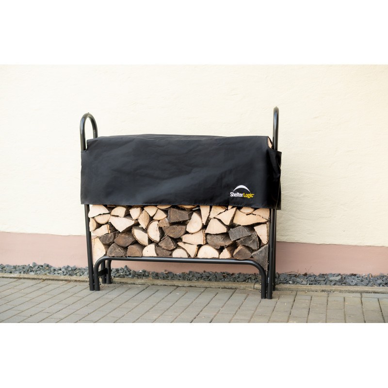 Porte-bûches en acier capacité 500kg noir 120cm - ShelterLogic
