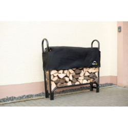 Porte-bûches en acier capacité 500kg noir 120cm - ShelterLogic