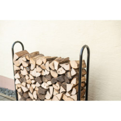 Porte-bûches en acier capacité 500kg noir 120cm - ShelterLogic