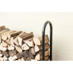 Porte-bûches en acier capacité 500kg noir 120cm - ShelterLogic