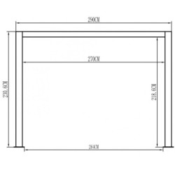 Pergola autoportante en alu aspect bois avec lames orientable 4x3m X-METAL