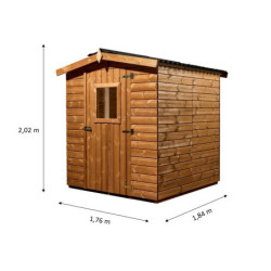Abri en bois thermo traité 3,24m² Therma + plancher - HABRITA