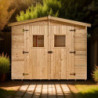 Abri de jardin en bois brut 5,04 avec plancher inclus - Habrita