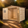 Abri de jardin en bois brut 5,04 avec plancher inclus - Habrita