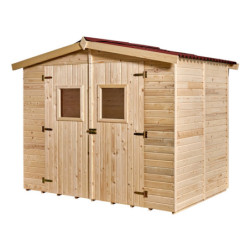 Abri de jardin en bois brut 5,04 avec plancher inclus - Habrita