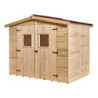 Abri de jardin en bois brut 5,04 avec plancher inclus - Habrita