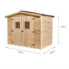 Abri de jardin en bois brut 5,04 avec plancher inclus - Habrita