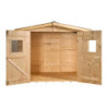 Abri de jardin en bois brut 5,04 avec plancher inclus - Habrita
