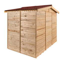 Abri de jardin en bois brut 5,04 avec plancher inclus - Habrita