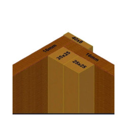 Abri de jardin en bois brut 5,04 avec plancher inclus - Habrita