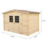 Abri de jardin en bois brut 5,83 avec madriers 20mm - Habrita