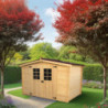 Abri de jardin en bois brut 5,83 avec madriers 20mm - Habrita