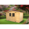 Abri de jardin en bois brut 5,83 avec madriers 20mm - Habrita