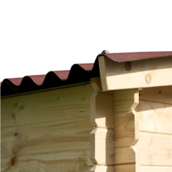 Abri de jardin en bois brut 5,83 avec madriers 20mm - Habrita