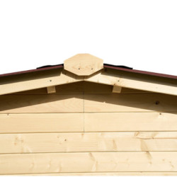 Abri de jardin en bois brut 5,83 avec madriers 20mm - Habrita