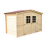 Abri de jardin en bois brut 5,83 avec madriers 20mm - Habrita
