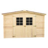 Abri de jardin en bois brut 5,83 avec madriers 20mm - Habrita