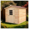 Abri de jardin en bois brut 4,28 avec madriers 28mm - Habrita