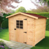 Abri de jardin en bois brut 4,28 avec madriers 28mm - Habrita