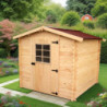 Abri de jardin en bois brut 4,28 avec madriers 28mm - Habrita